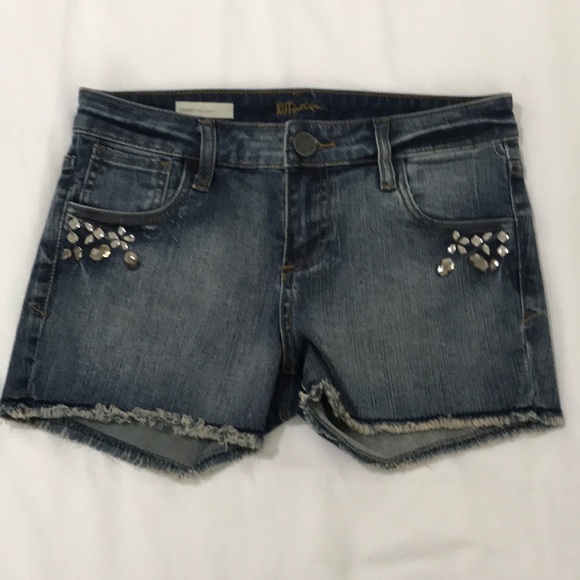 💎 Kut From The Kloth Gidget Frey Denim Shorts - Picture 2 of 12